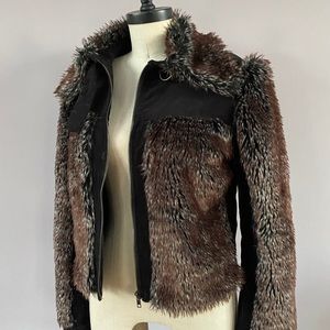 Corduroy and faux fur jacket